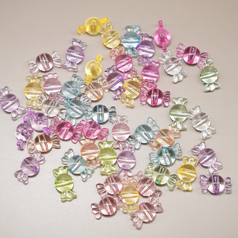 彩色透明亚克力糖果珠子diy益智手工串珠材料手链项链饰品配件