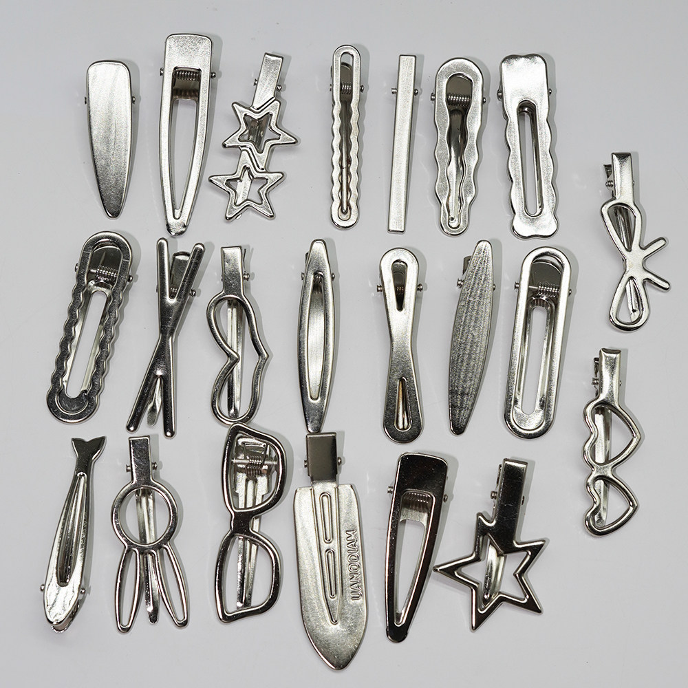 Y2K辣妹金属发夹刘海鸭嘴夹