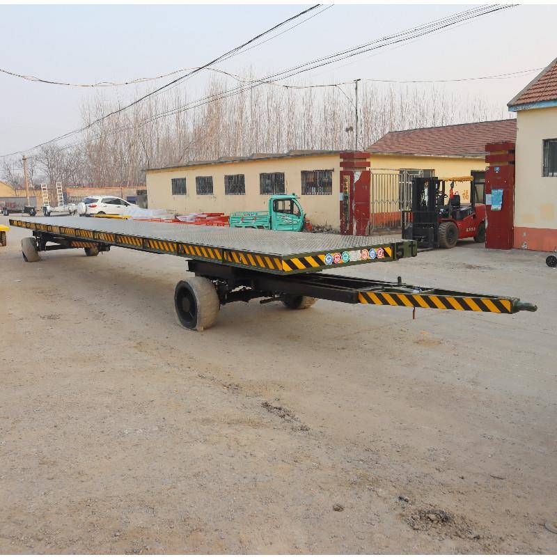 15吨平板拖车 双向牵引平板挂车 厂内中专板车 站台拖车