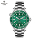 依宝诺EBONO瑞士手表男士 自动机械防水日历夜光时尚 商务8806绿