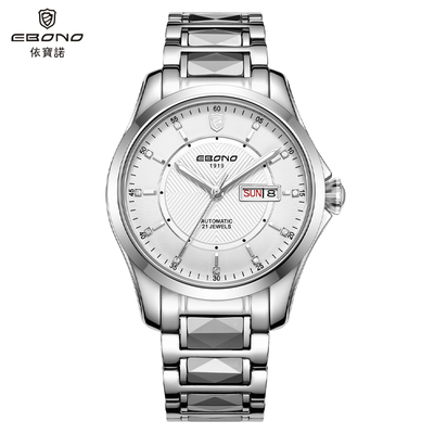 依宝诺时尚商务男自动机械双日历