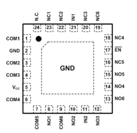 1.8V逻辑兼容输入复用器