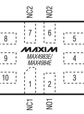 MAX4983E 高速USB 2.0开关，具有±15kV ESD保护
