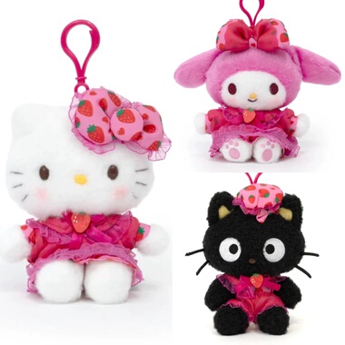 【补尾款&全款捡漏】25.12月包邮美版三丽鸥草莓裙子挂件Kt