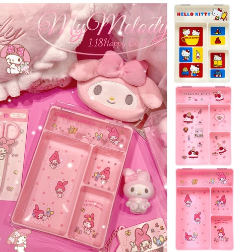 【在途现货】包邮日本三丽鸥文具桌面收纳盒Kitty美乐蒂茉莉兔