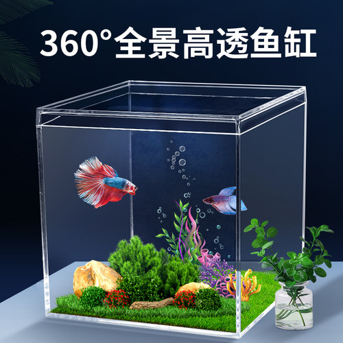 斗鱼缸斗鱼鱼缸亚克力