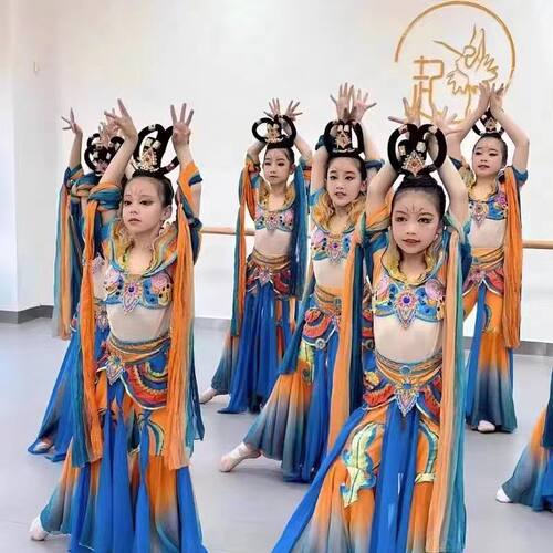 古典大漠飞天敦煌演出服女童飘逸