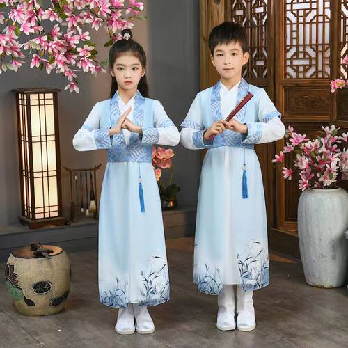 汉服男童国学服中国风演出服春夏