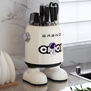 刀架置物架大容量新款家用厨房筷筒菜刀一体收纳架多功能餐具收纳