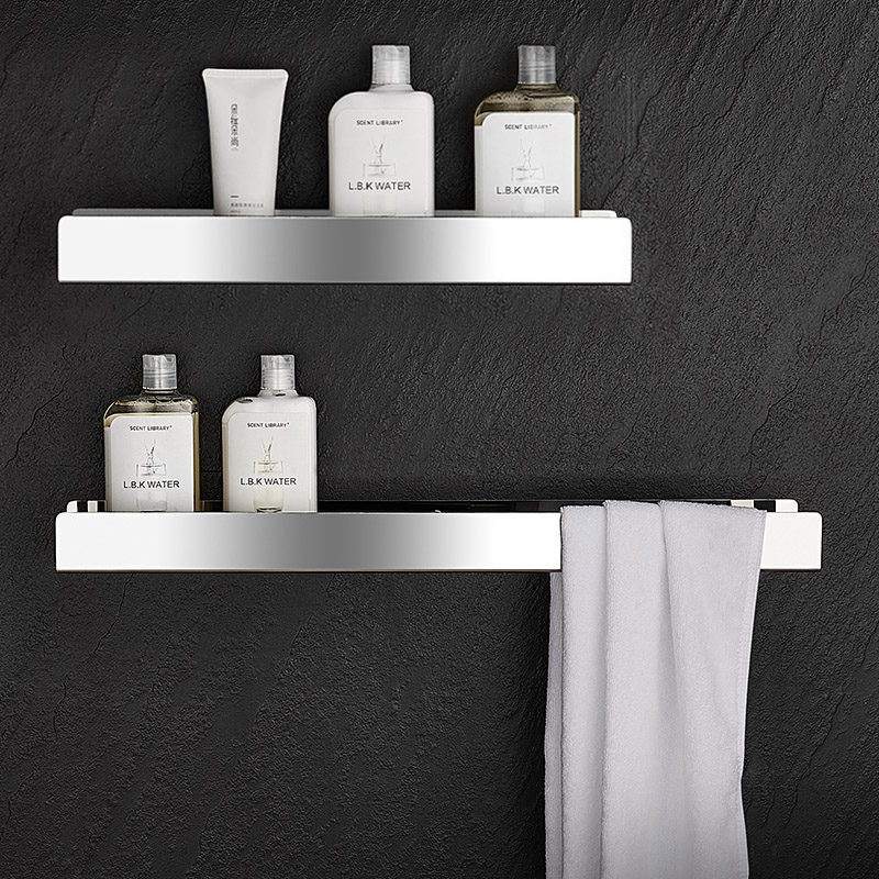 304不锈钢浴室毛巾架一体置物架