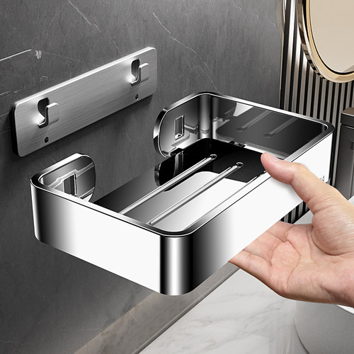 304不锈钢浴室肥皂沥水架壁挂式