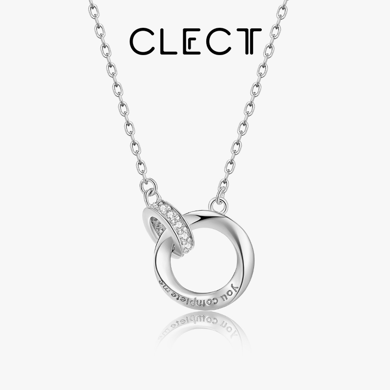 clect莫比乌斯环情侣项链女纯银