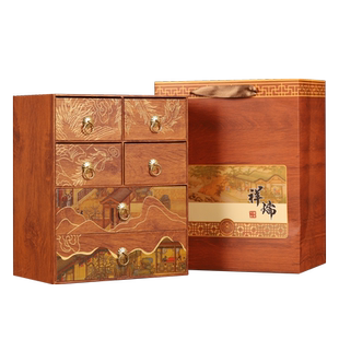 祥瑞六大茗茶金骏眉红茶小种普洱熟茶单从茶大红袍茶叶高档礼盒装