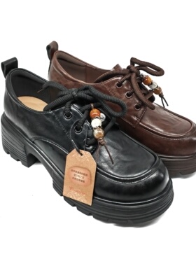 意尔康女鞋2026新款乐福鞋软防滑休闲鞋时尚厚底系带6162AD16792Y