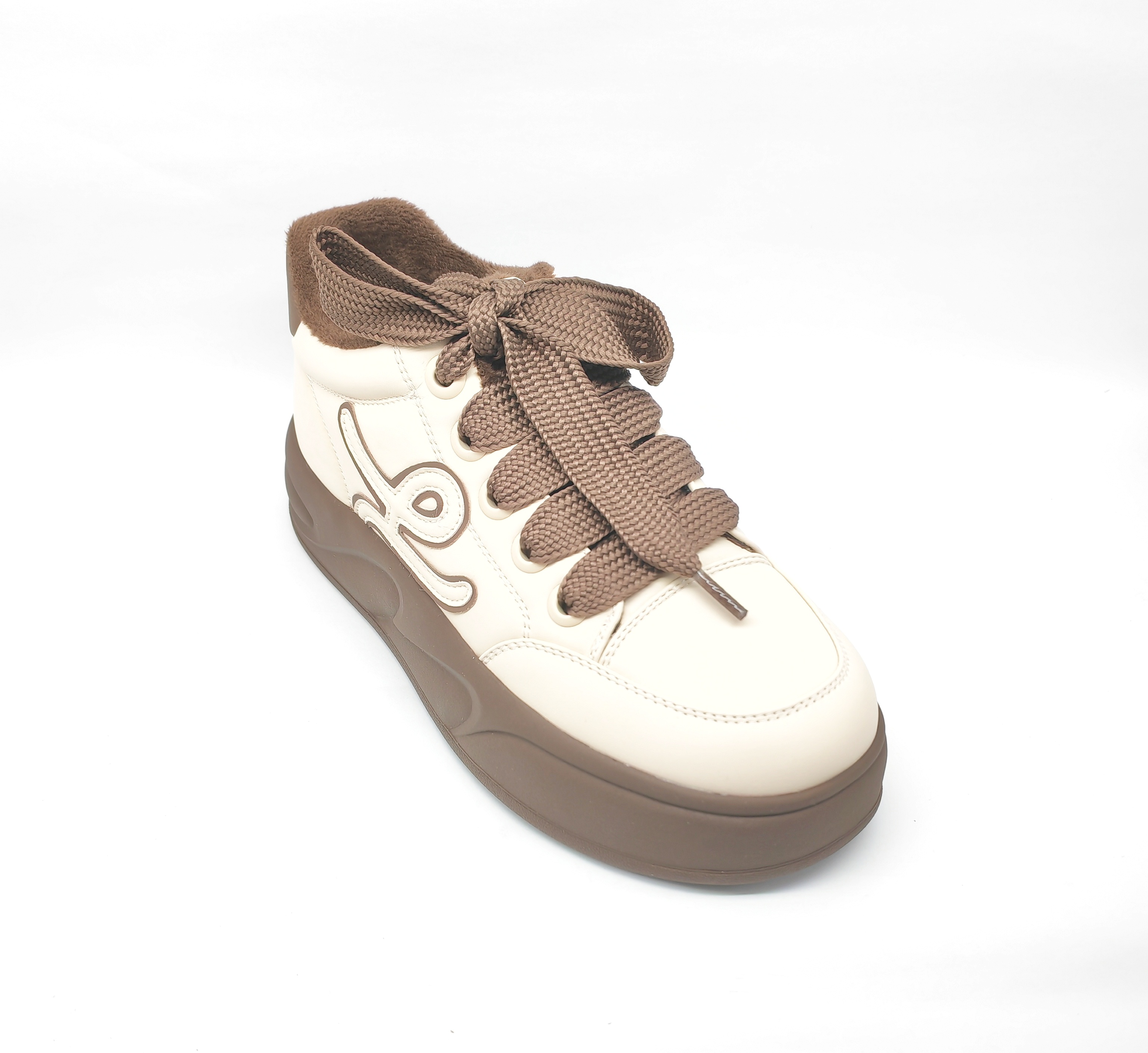 意尔康2025冬季新款女棉鞋系带休闲鞋平底舒适保暖鞋5771ZD482962