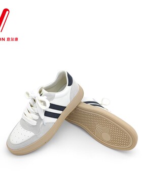 意尔康2024潮休闲鞋男舒适软底系带单鞋时尚拼色鞋子S123AA50879A