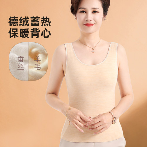 中老年保暖德绒背心舒适透气