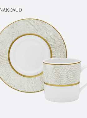 法国柏图 BERNARDAUD 旷野金系列进口瓷器精致意式浓缩咖啡杯碟