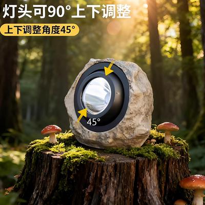 太阳能户外庭院灯石头射灯2025新款草坪照树灯防水花园照明景观灯