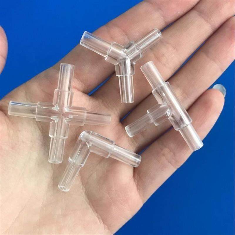鱼缸配件透明Y通接头弯通/三通/四通增氧机氧气泵用分流分气头氧
