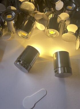 电镀旋转开关转转笔水晶底座电子灯芯LEDdiy发光手工配件装饰灯