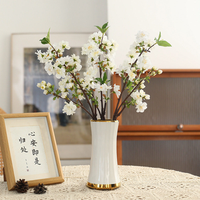 田园风樱花枝仿真花假花树枝婚庆布置家居店面装饰客厅餐桌花摆件