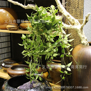 厂家 仿真铁线莲藤仿真金银花藤挑竹叶藤条家居装饰品花艺配材