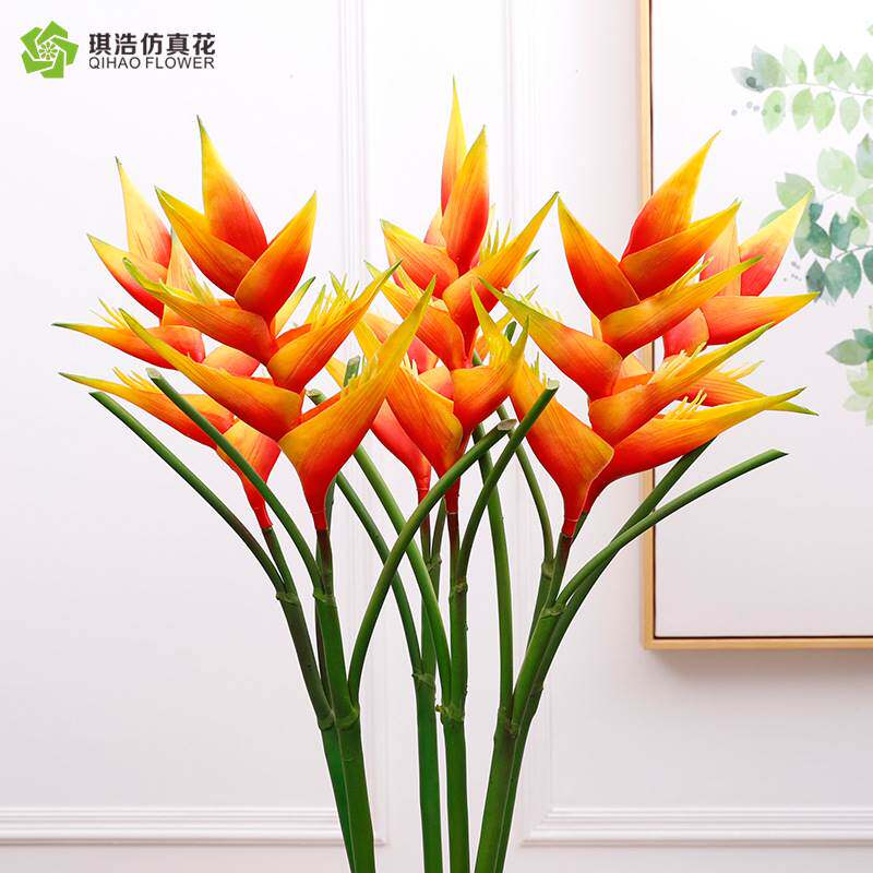 厂家仿真中孔雀花艺插花配材室内软装仿真花摆设客厅落地花艺