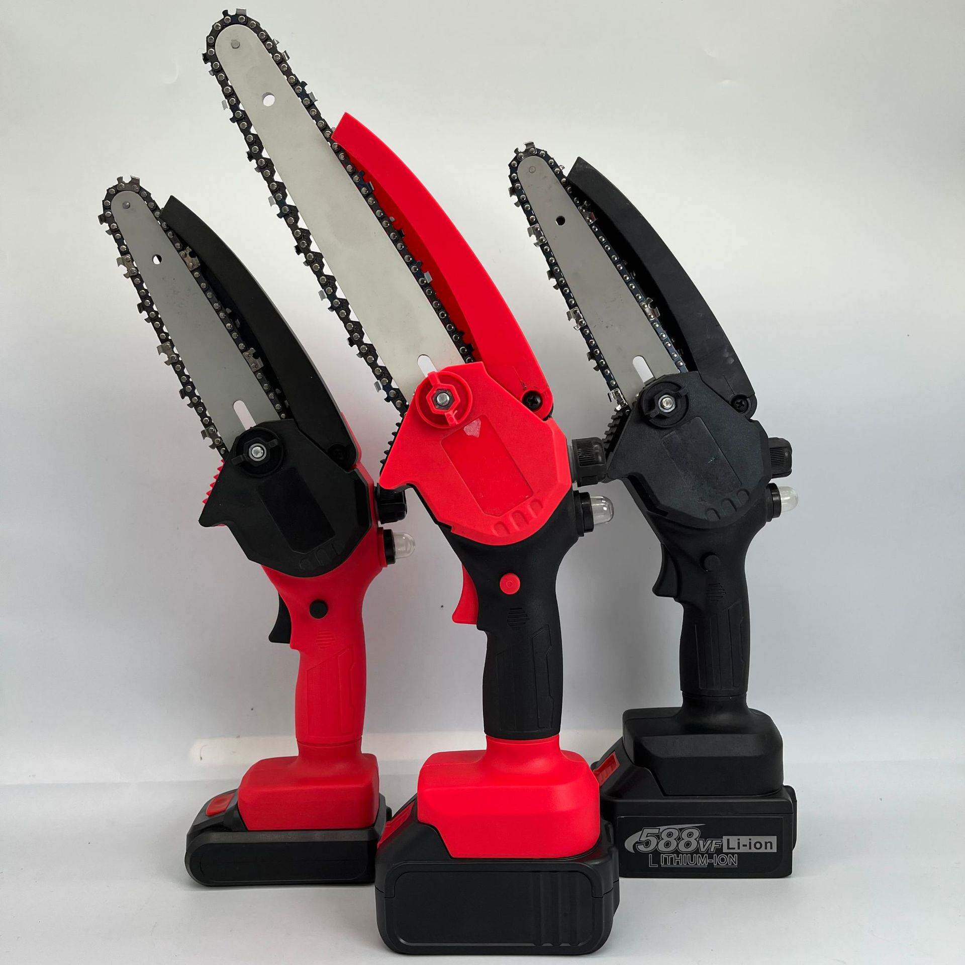 手持8寸充电无线迷你电锯手持锂电锯电动锯园林伐木锯家用电链锯