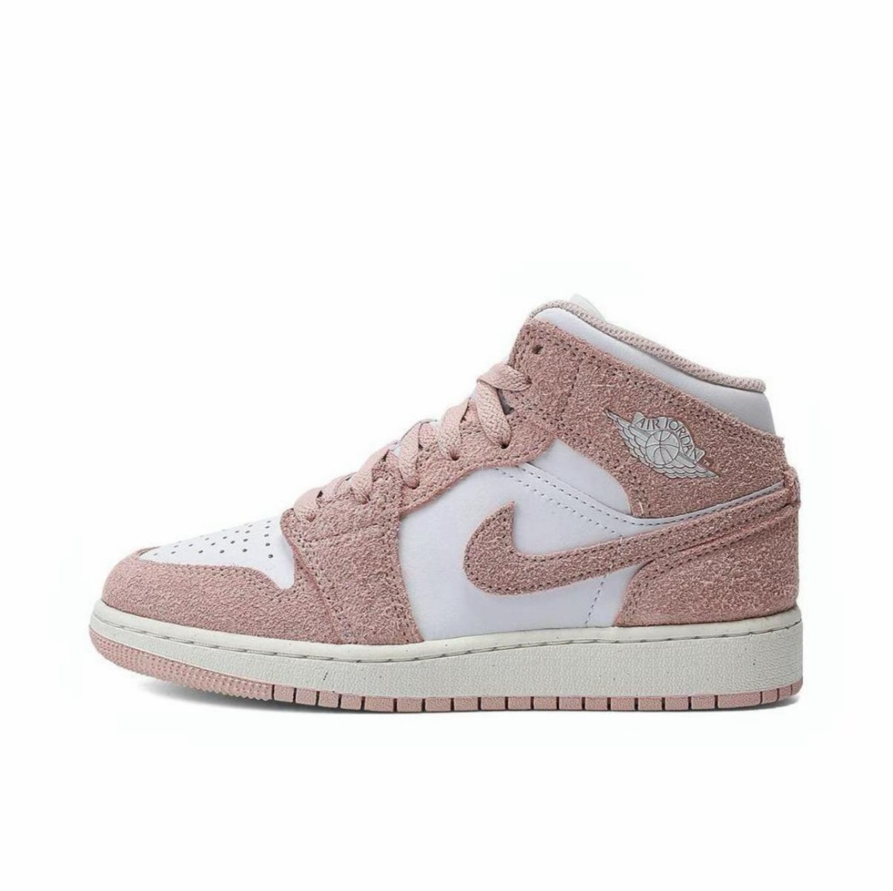 现货NIKE耐克Jordan 1 AJ1白粉色女子复古休闲运动板鞋FN7432 C仓