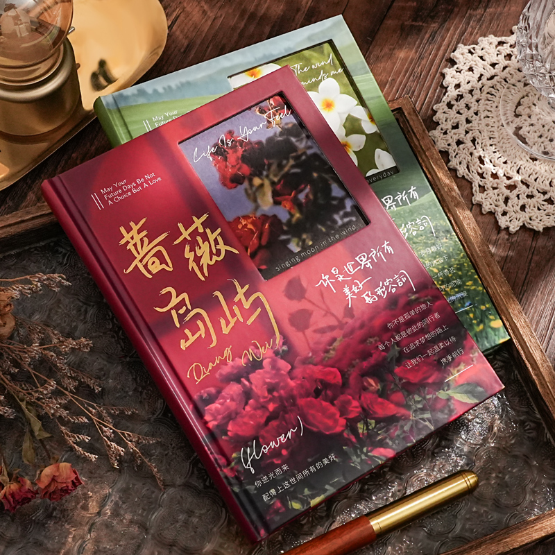 记事本复古文艺烫金镂空笔记本