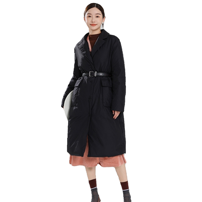 羽物2025秋冬新款系带收腰宽松轻薄西装羽绒服女95白鹅绒VL23407