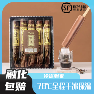 金水园生巧艾冰客生巧网红巧克力冰淇淋5支装奥雪冰激凌棒冰雪糕