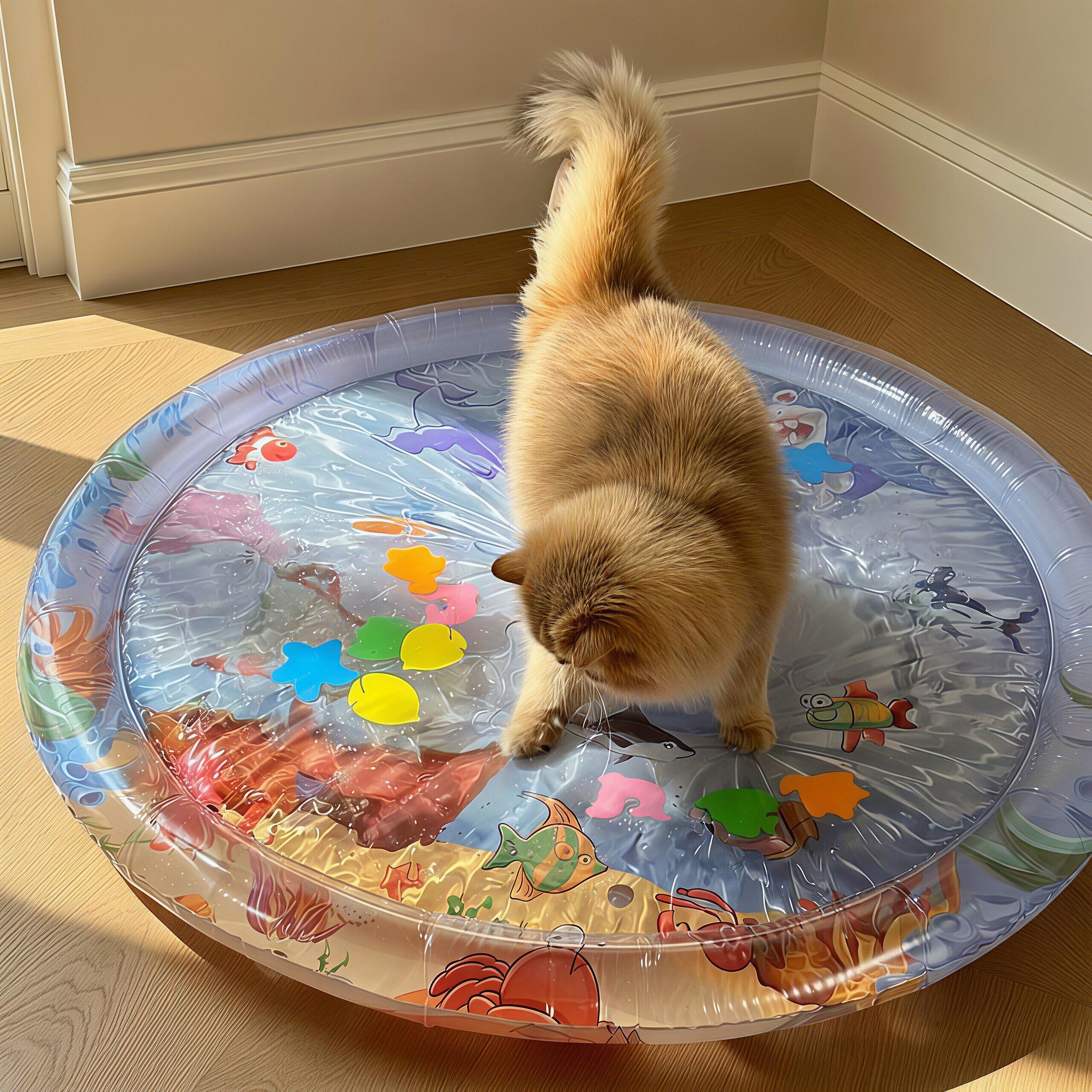 猫咪水床夏季宠物冰垫加厚防抓破狗狗睡垫注水降温海洋世界凉垫子