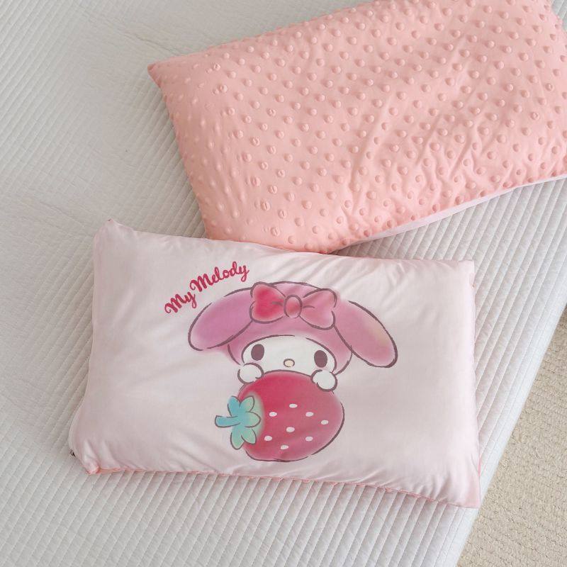 儿童美乐蒂a类冰丝豆豆枕头卡通melody枕芯安抚枕单枕套可爱女孩