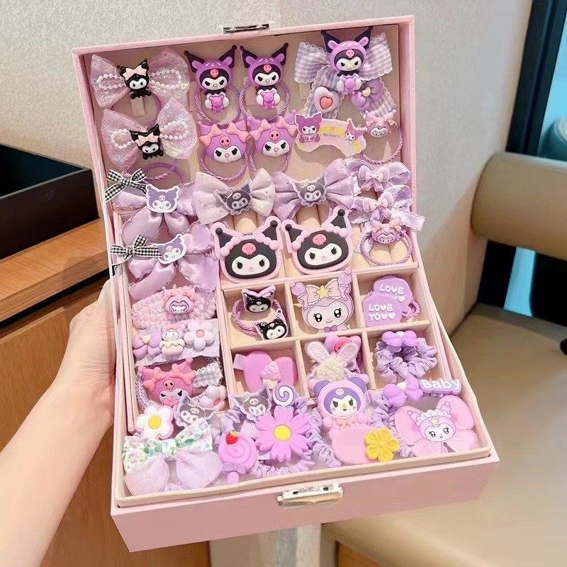 酷洛米发饰礼盒装送人kuromi小孩子的所有东西发夹头饰精美包装女