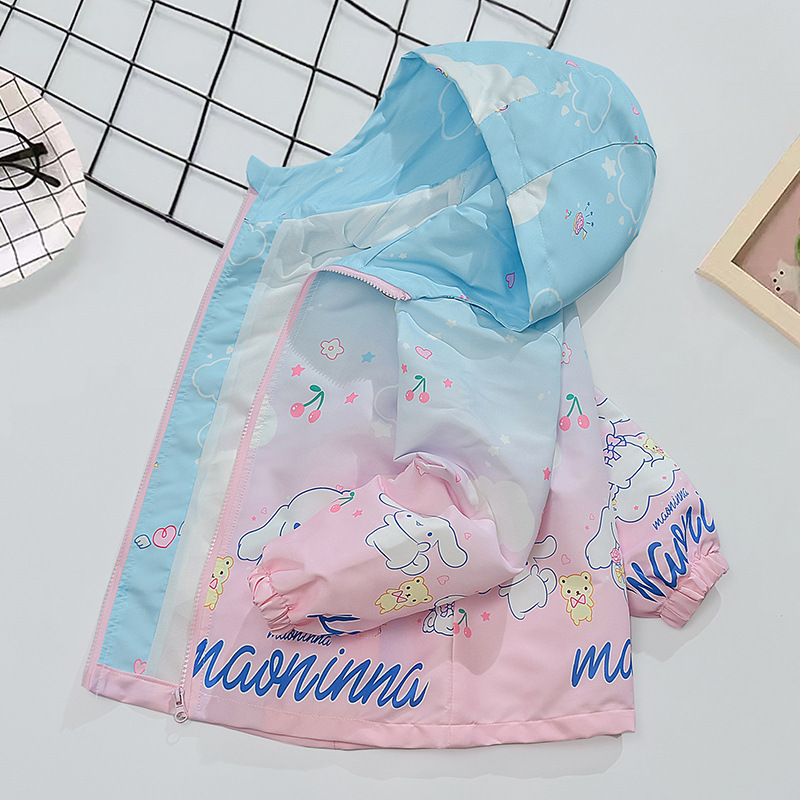 大耳狗童外套冲锋儿童登山服防风