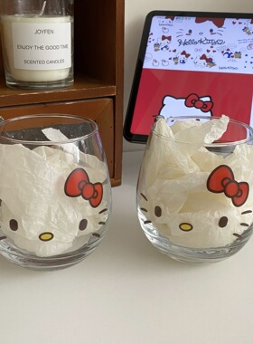 哈喽kt水杯红色蝴蝶结2个装