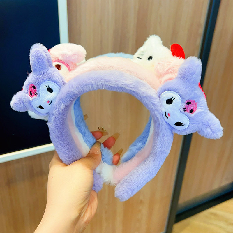 库洛米发箍毛绒宽边不勒头