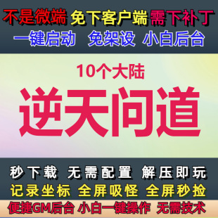 不是微端7G-PC单机10大陆逆天问道专属单职业4门派GM后台一键刷怪