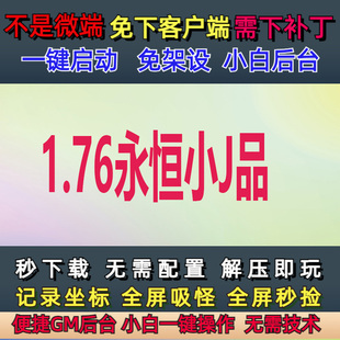 GM后台一键刷 53单职业 不是微端1G PC单机1.76永恒公益复古小j品