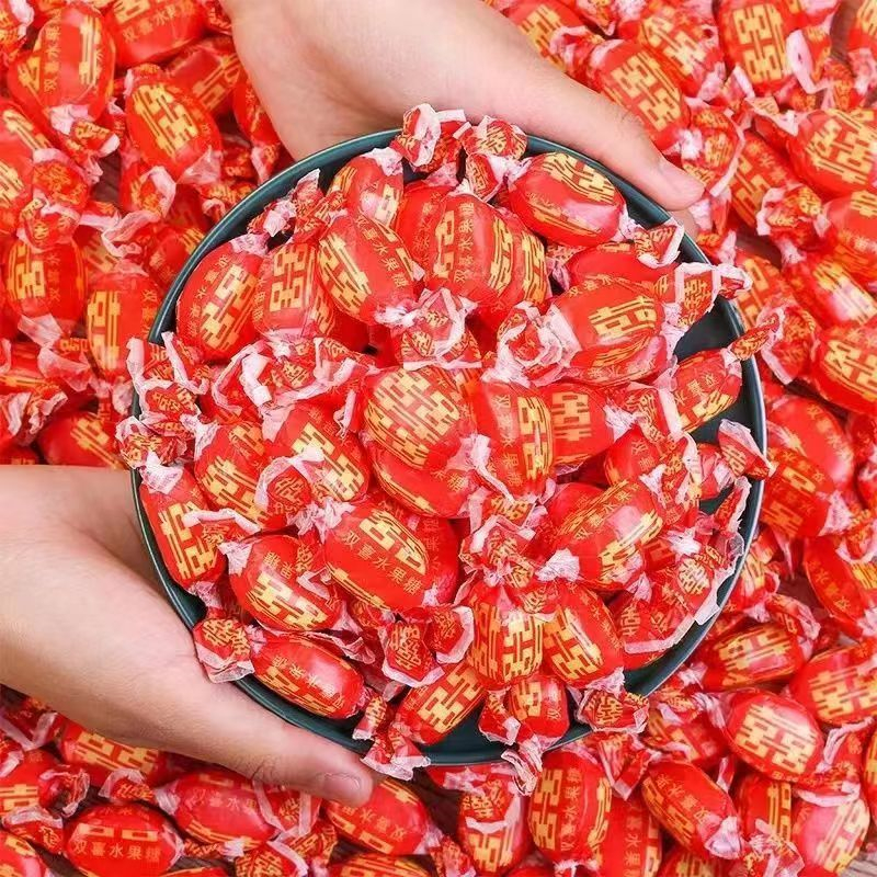 老式水果糖特产双喜硬砂糖喜宴