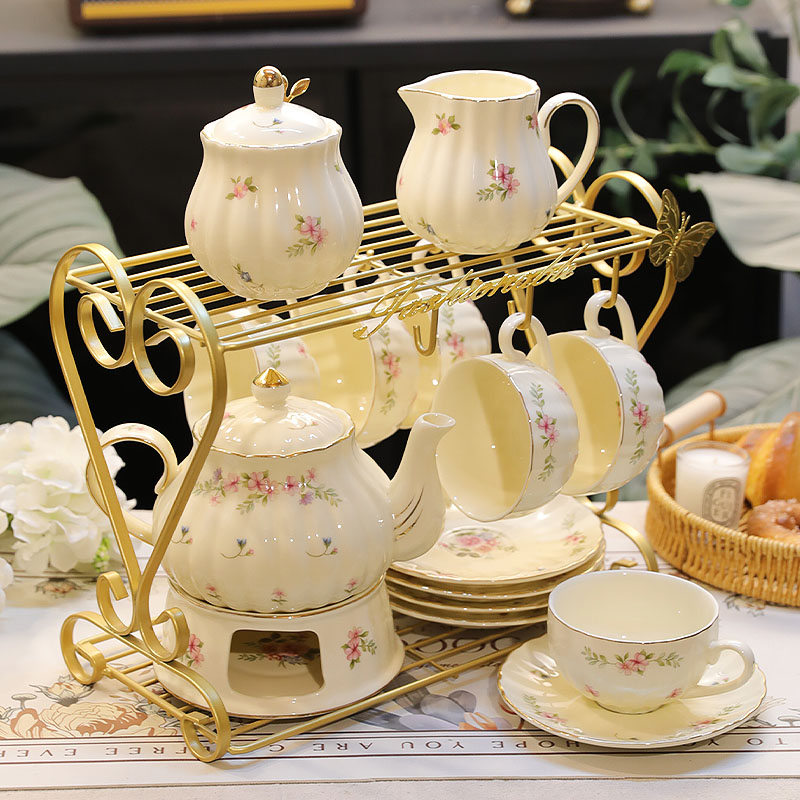 漫缈诗花茶茶具套装高档轻奢
