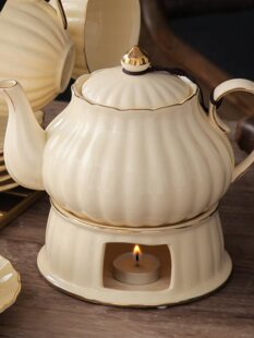水果茶壶套装陶瓷蜡烛加热耐热玻璃英国下午茶茶具花茶壶茶杯套装