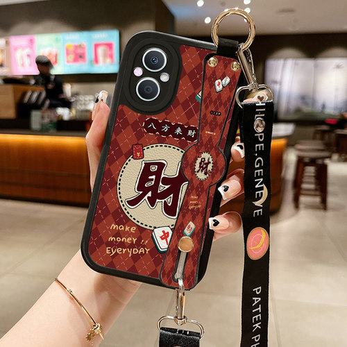 腕带小羊皮适用oppok9手机壳k10活力版k7X防摔0pp0k10pr0挎肩绳k5/3/1斜跨式findx3pro硅胶k9s十flndx5保护套