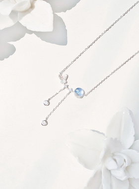 蝴蝶翩翩古风银项链汉服搭配首饰