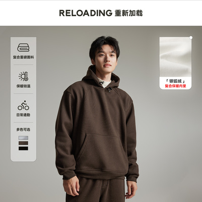 【冬季新款】Reloading重新加载 复合银狐绒雅丹风彩点加绒卫衣