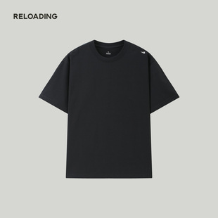 T恤 Reloading重新加载肩上小刺绣重磅纯棉基础圆领短袖 夏款