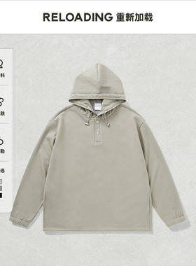 【冬款尝鲜】Reloading重新加载 两粒扣棉帽保暖cleanfit休闲卫衣