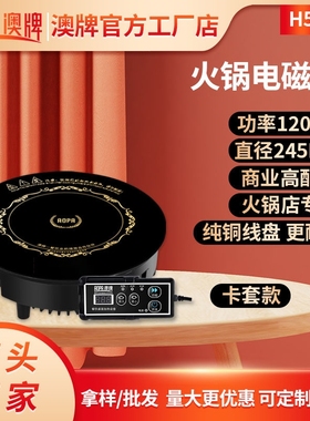 AOPA澳牌H5火锅电磁炉圆嵌入商用牌电池炉1200W餐饮酒店YS-16P奥